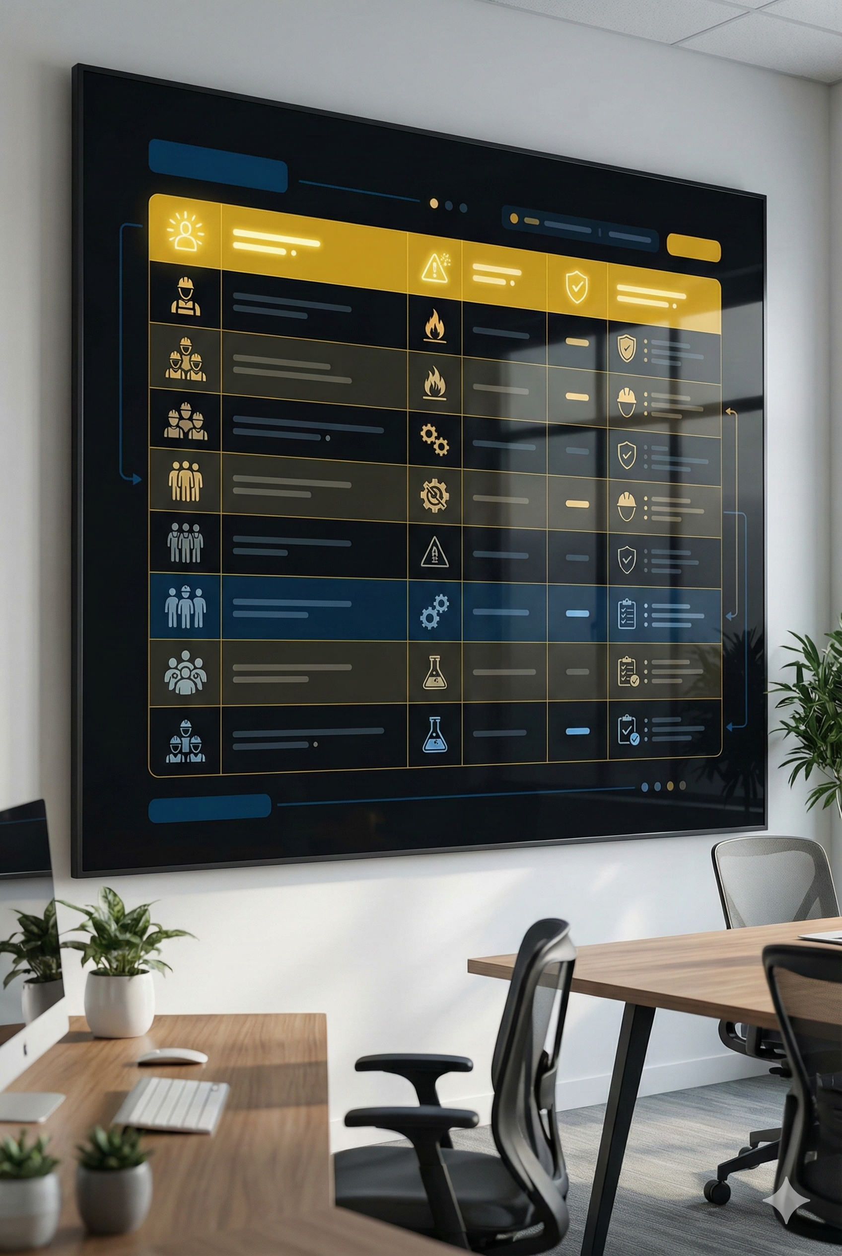 Exemplo de tabela GHE com fatores de risco para S-2240 eSocial